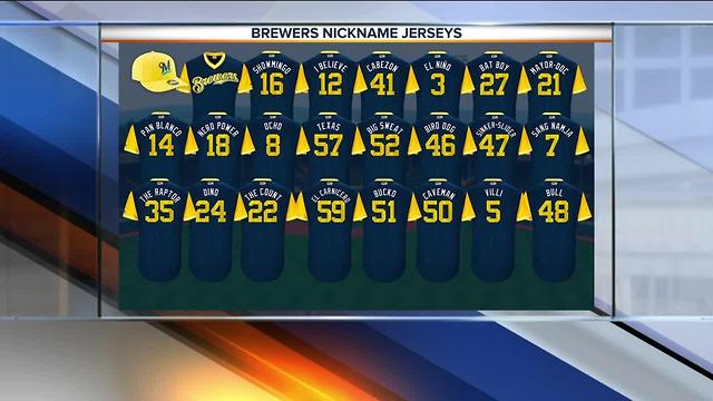 Brewers unveil nickname jerseys