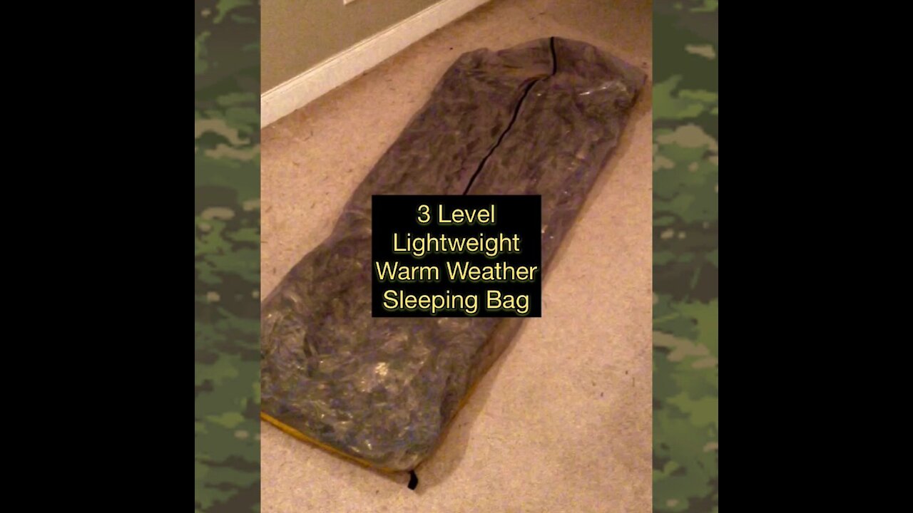 Improvised 3 Level Lightweight Sleeping Bag System
