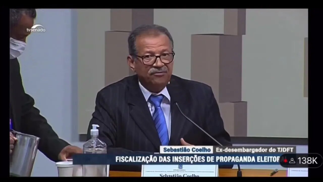 Desembargador eleitoral aposentado fala na Audiência Pública do Senado