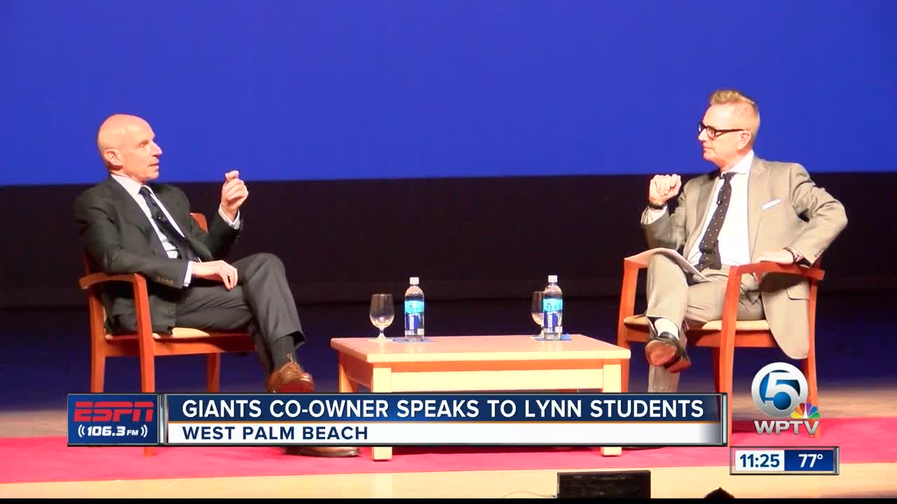 Jonathan Tisch speaks at Lynn University