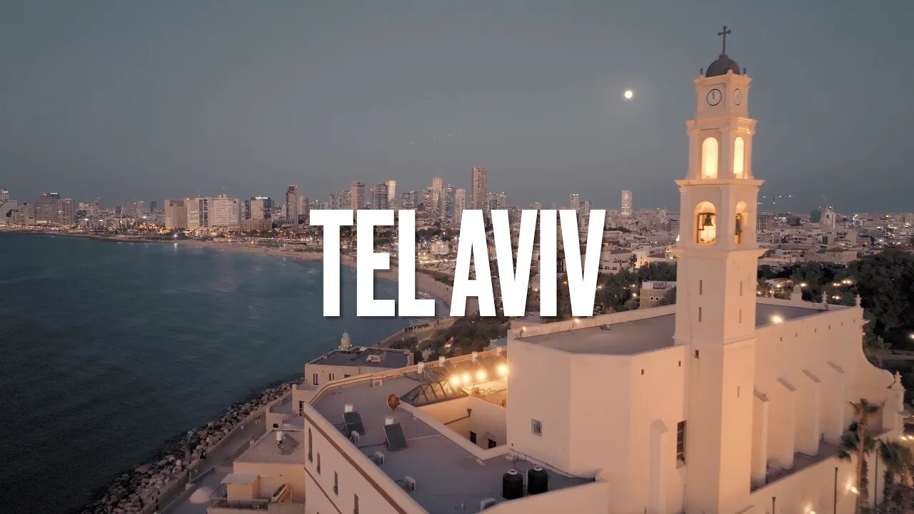 Above The Coast of Tel Aviv 4K