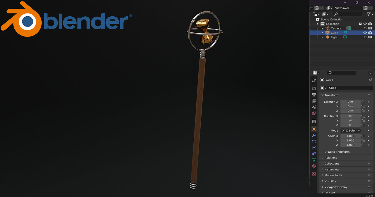 Modeling a stick in blender #28