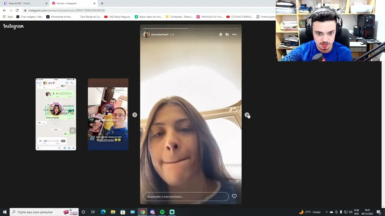Gago assistindo os stories da Marcela kkkk