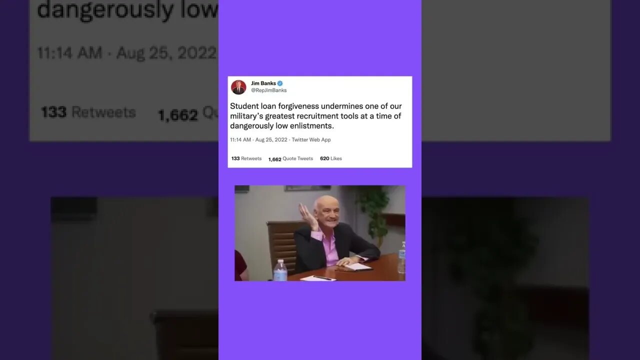 Cancelling student loan debt is bad for the military???