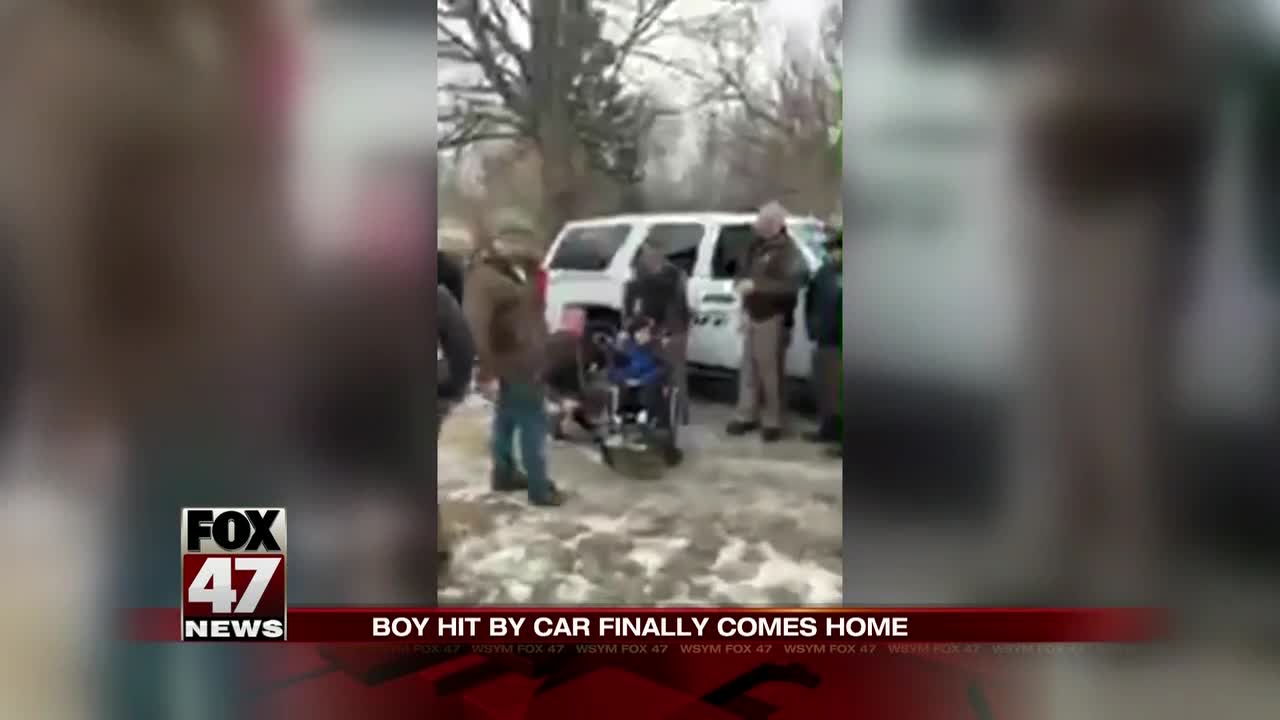 Boy hit by car in December is sheriff for the day