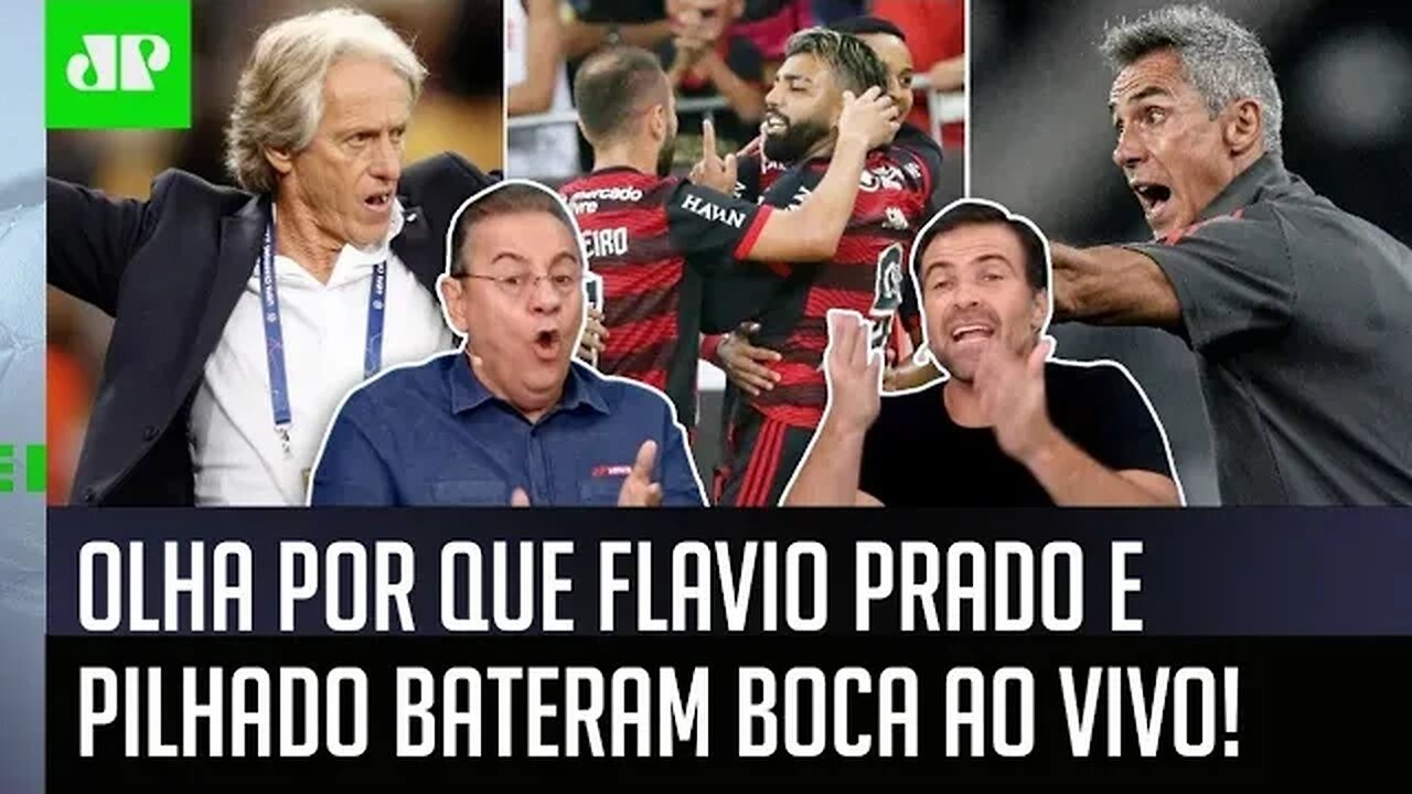 TRETA! "Você tá FALANDO ISSO porque o Flamengo é o AMOR DA SUA VIDA!" Flavio e Pilhado BATEM BOCA!