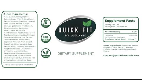 Is this the weight loss solution?Quick Fit