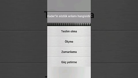 İSLÂMÎ BİLGİ YARIŞMASI #bilgi #yarışma