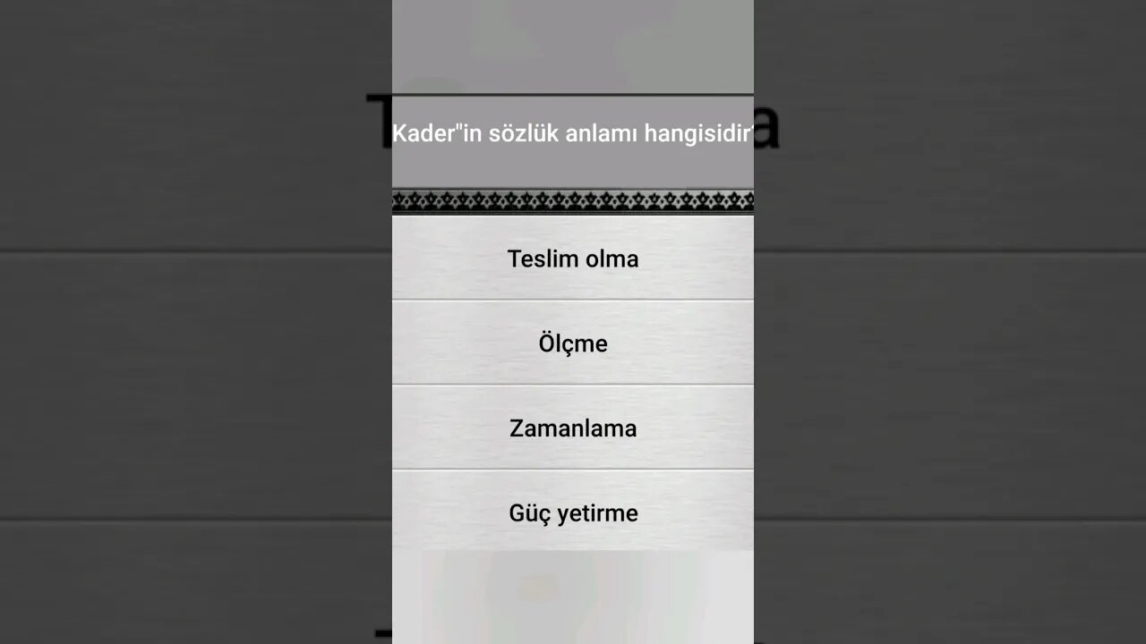 İSLÂMÎ BİLGİ YARIŞMASI #bilgi #yarışma