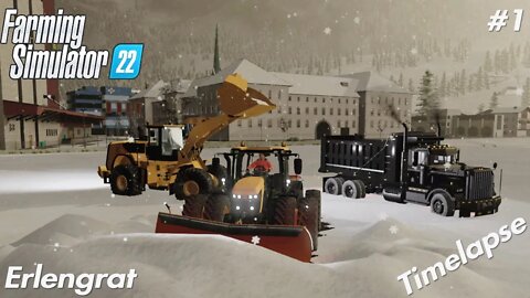 Plowing Snow in Erlengrat for a New House!! | Farming Simulator 22 | PS4 | Timelapse | Episode 1