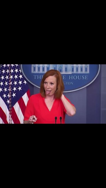 WEIRD: Jen Psaki Sticks Out Her Tongue After a Fly Lands on Her Head in Briefing Room