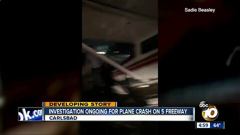 Pilot, passenger okay after I-5 landing