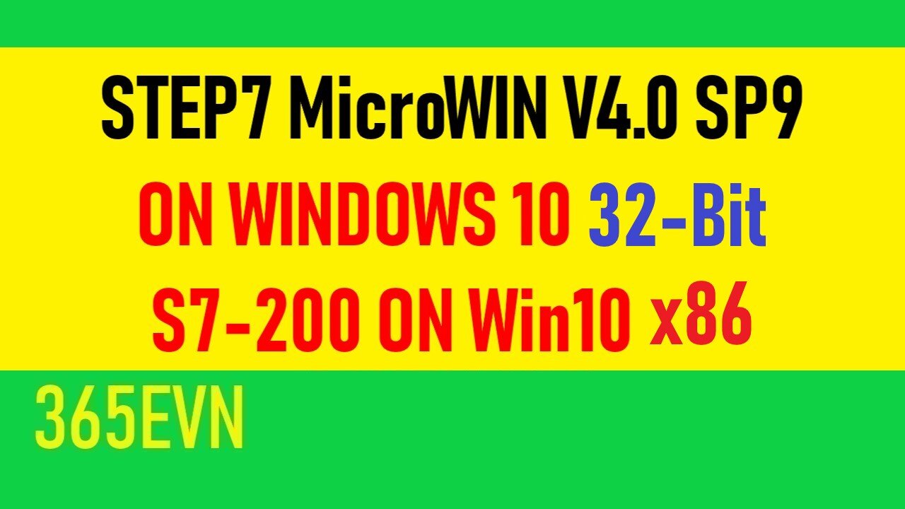 0039 - Step 7 Microwin v4.0 SP9 on Windows 10 32bit