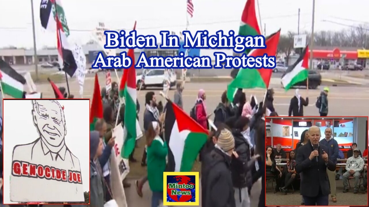 Arab Americans protest against ‘Genocide Joe’ Biden during Michigan visit