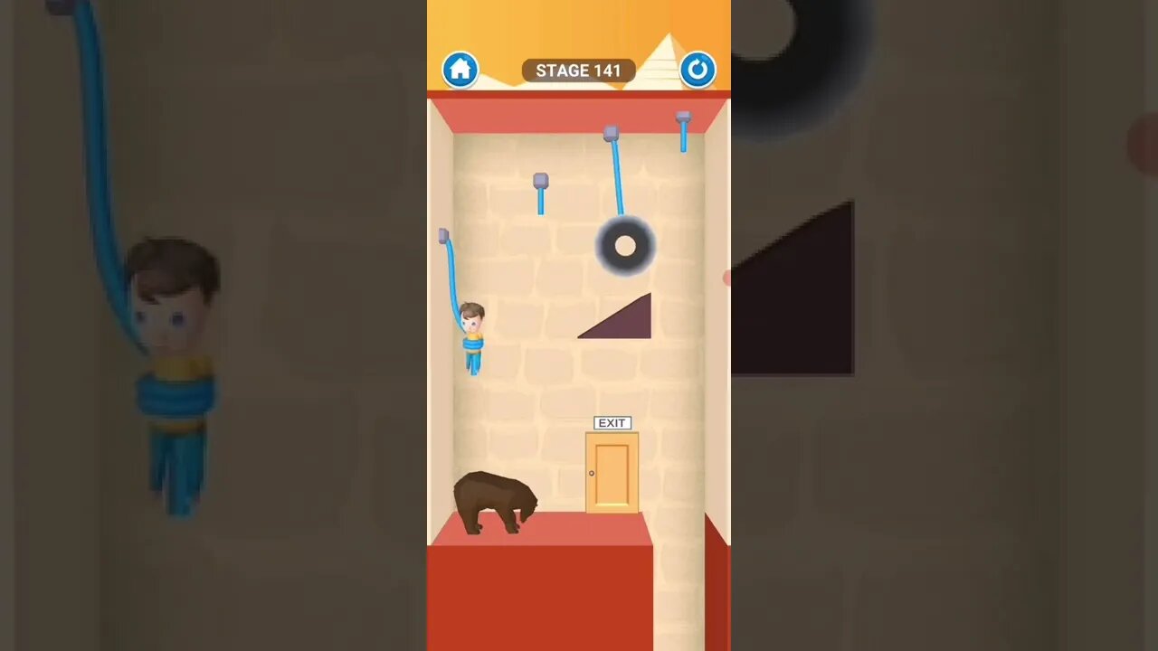 rescue cut rope puzzle 😎 #shorts