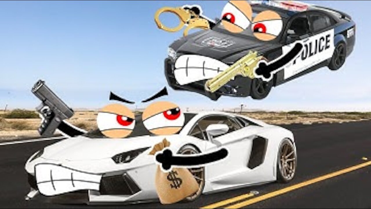Crazy Police Car Chases (RC Cars) | High Speed Jump Doodles