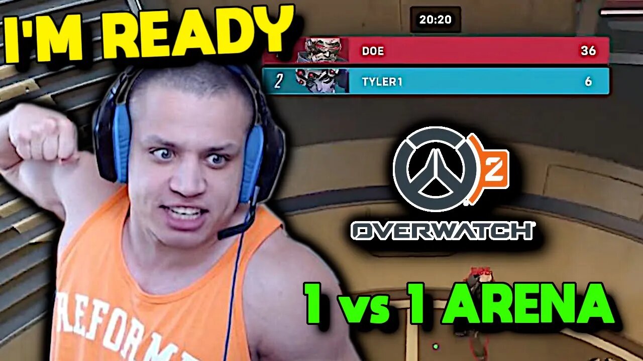 Tyler1 1v1 Overwatch 2 Practice [Tyler1 vs Erobb221 Variety Training]