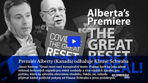 Premiér Alberty (Kanada) odhaluje Klause Schwaba