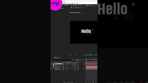 Create 3D Text Element in Aftereffect #aftereffects #shorts
