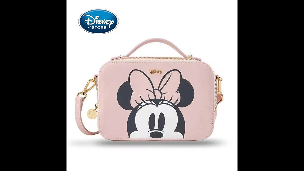 Disney Mickey Mouse Lady Camera Bag Cartoon Cute PU Leather Messenger Shoulder Bag