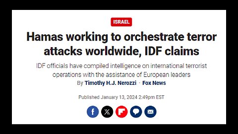 WARNING Israel USA Financed Hamas Orchestrating Terrorist Attacks Worldwide To Start World War III