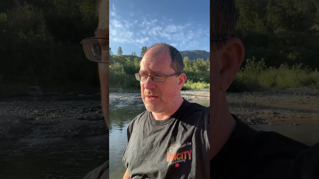 Bathing In A cold river in Merrit BC Canada #vancityadventure