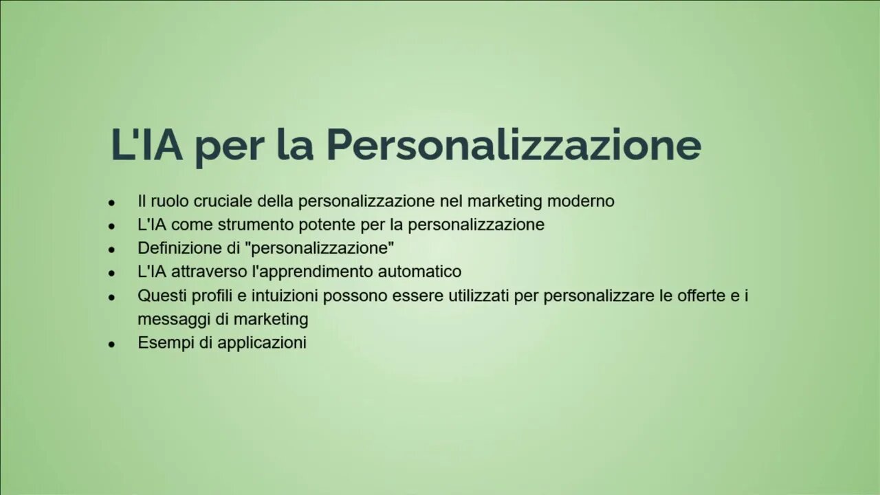 L'IA per la Personalizzazione