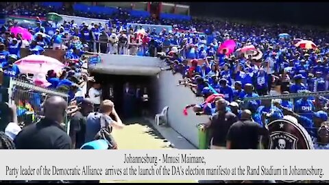 SOUTH AFRICA - Johannesburg - Mmusi Maimane arrives DA Manifesto launch (Video) (Z9M)