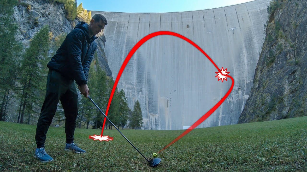 CATCHING GOLF BALLS OFF 165m DAM!