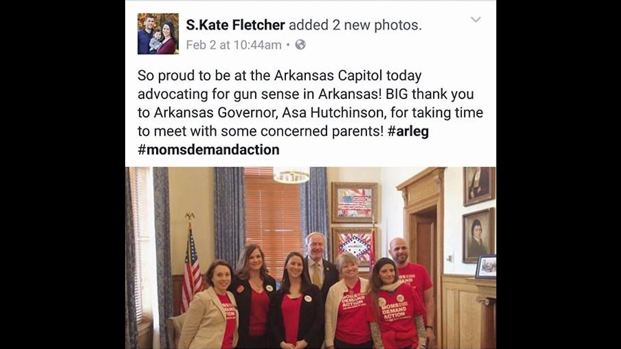 Arkansas Governor Hutchinson is a Moms Demand Action globalist