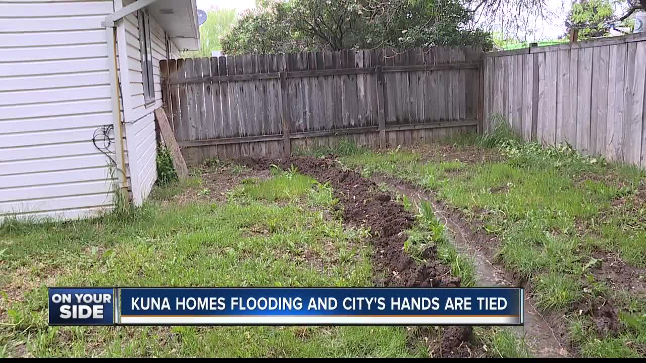 A Kuna neighborhood is flooding from irrigation pipes, the city says their hands are tied