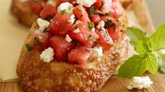 Watermelon Feta Brushetta