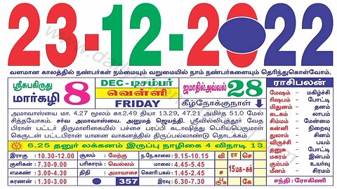 இன்றைய ராசிபலன் ||23|12|2022 ||வெள்ளி கிழமை||Today Rasi Palan | Daily Horoscope