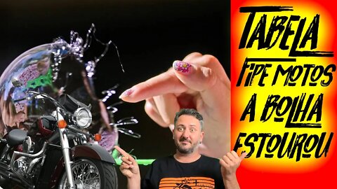 😬 😰 TABELA FIPE MOTOS: A BOLHA ESTOUROU 💣