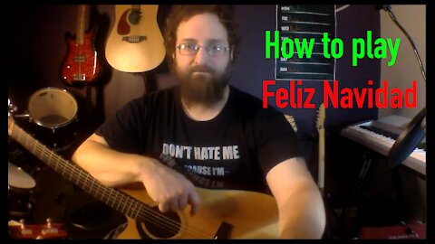 How to play Feliz navidad on guitar