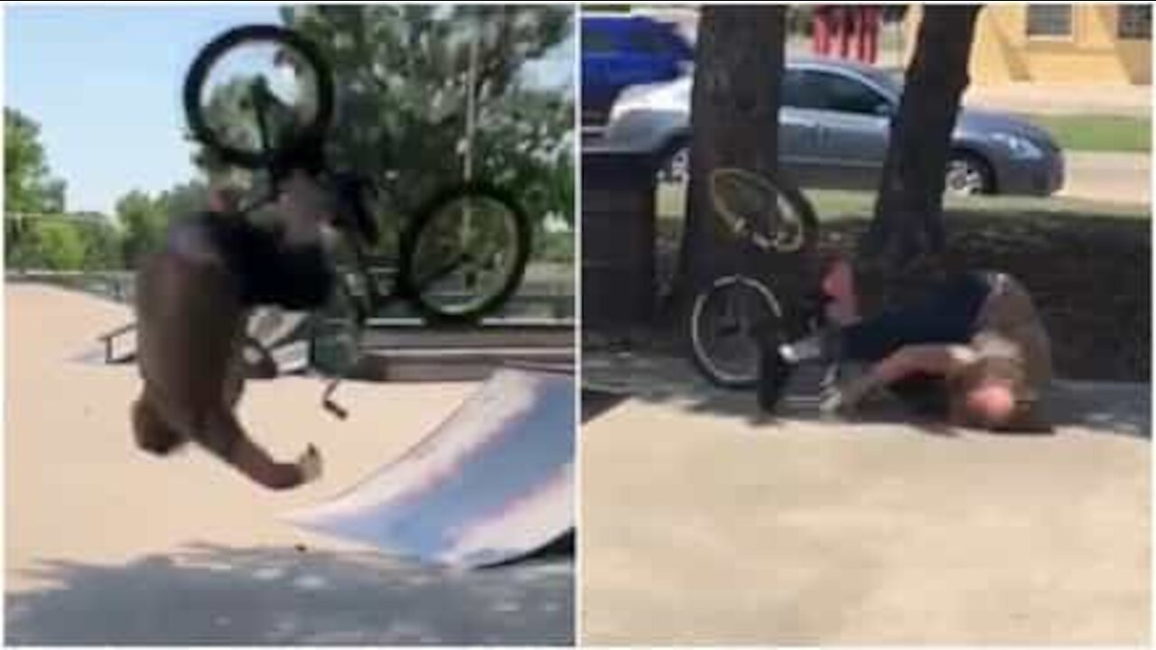 Ragazzo si ferisce tentando un'acrobazia in BMX