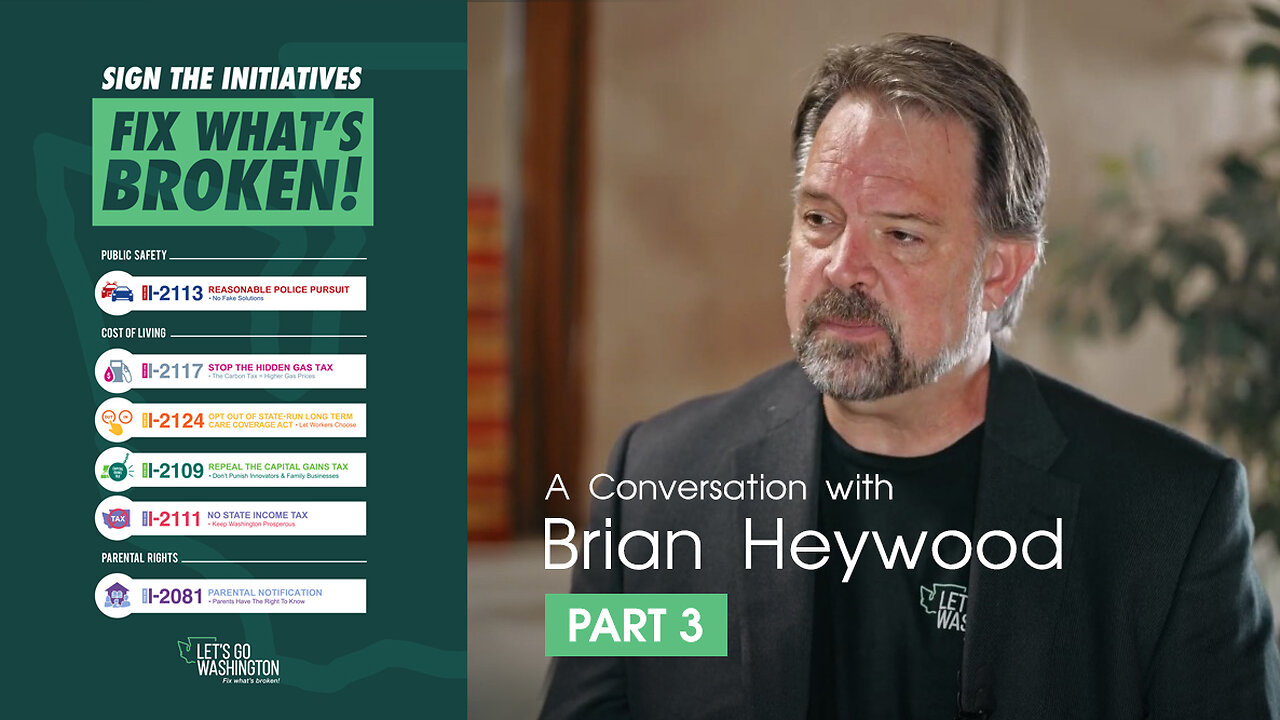 A Conversation with Brian Heywood - Let's Go Washington - Hiring signature gathering company.