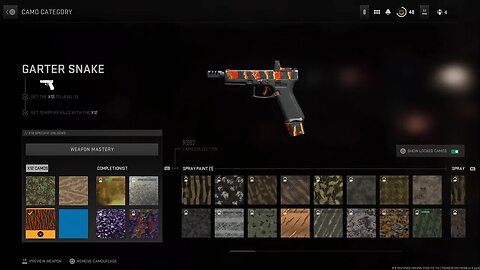 CAMO GRIND FOR THE X12 PISTOLS WITH 22 KILLS IN SHIPMENT Call of Duty Modern Warfare II