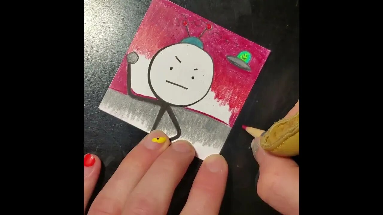 Cute Cartoon Ministick being controlled by aliens! 👽 😱