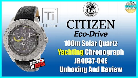 Odd Watch! | Citizen 100m Solar Quartz Yachting Chronograph JR4037-04E Unbox & Review