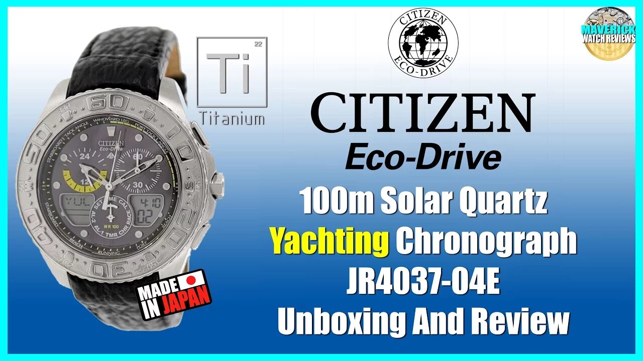 Odd Watch! | Citizen 100m Solar Quartz Yachting Chronograph JR4037-04E Unbox & Review