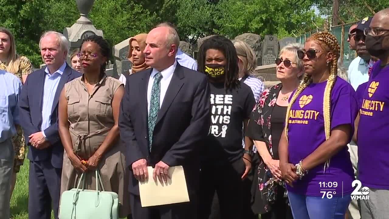 'We stand united for justice': A show of unity as community leaders denounce vandalism at Jewish cemetery in Baltimore