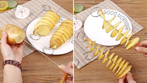 Tornado Spiral Potato Cutter Manual Slicer, Fry Vegetable Spiralizer Chips Maker #shorts