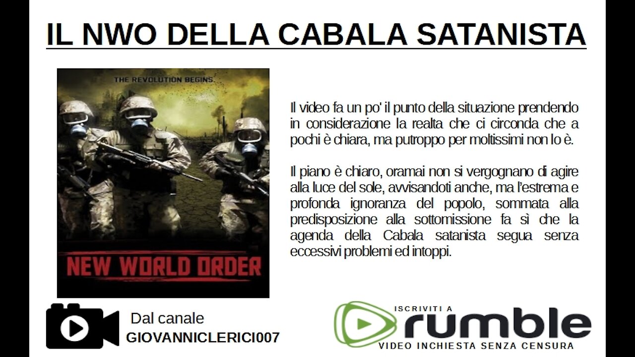Il NWO della Cabala Satanica