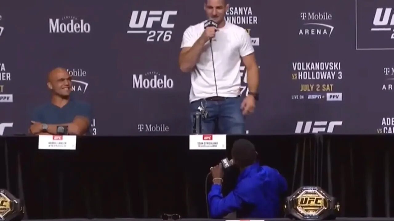 AND NEW…UFC PRE-FIGHT PRESS CONFERENCE CHAMPION, SEAN “STFU” STRICKLAND!