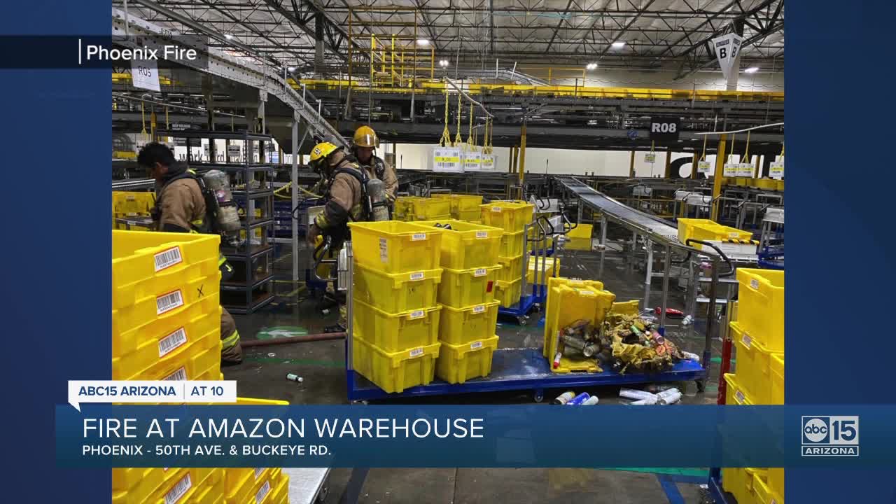 Fire at Amazon warehouse in Phoenix