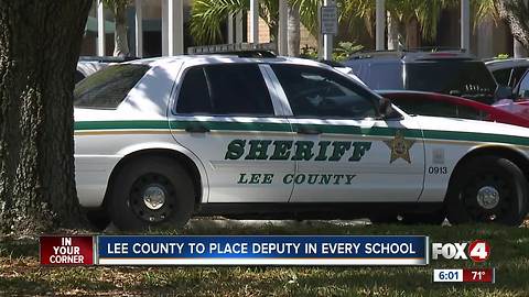 Sheriff's deputies to be present at all Lee County schools