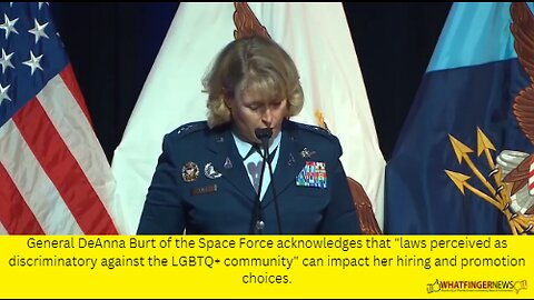 General DeAnna Burt of the Space Force acknowledges