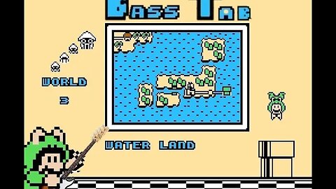 SMB3 world 3 Theme (Bass TAB)