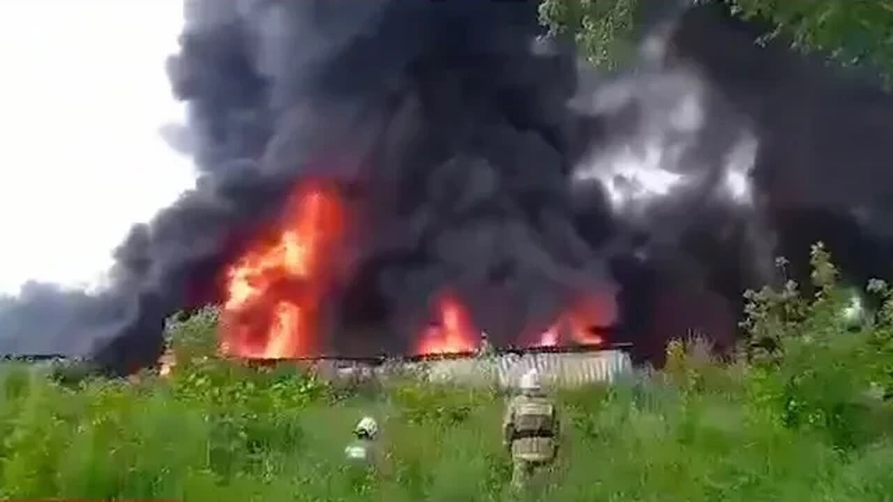 fire in Russia covering area of 2.500 square meters